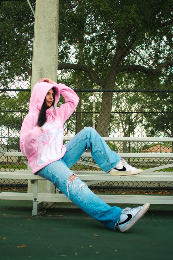 Pink "Normalize God" Popover Hoodie