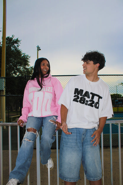 Pink "Normalize God" Popover Hoodie